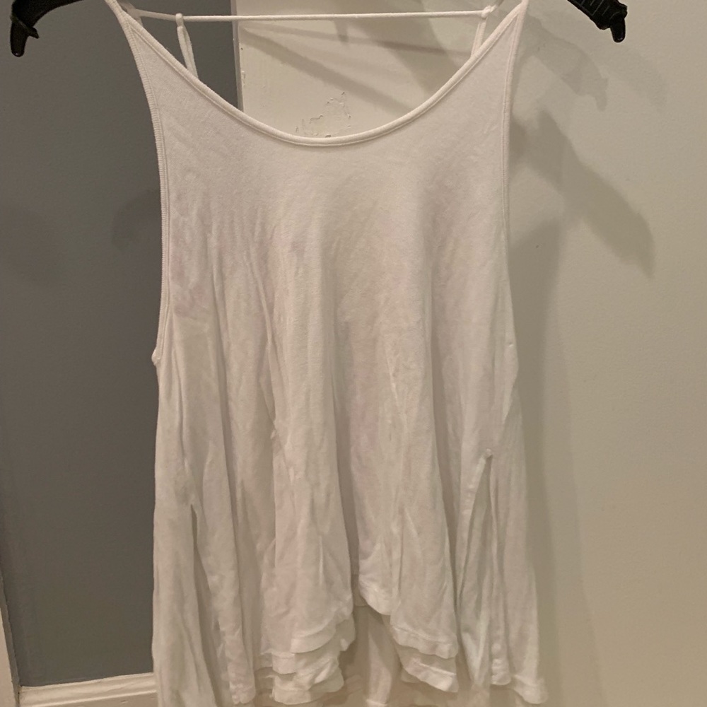 Jac Parker mixology white flowy tank top